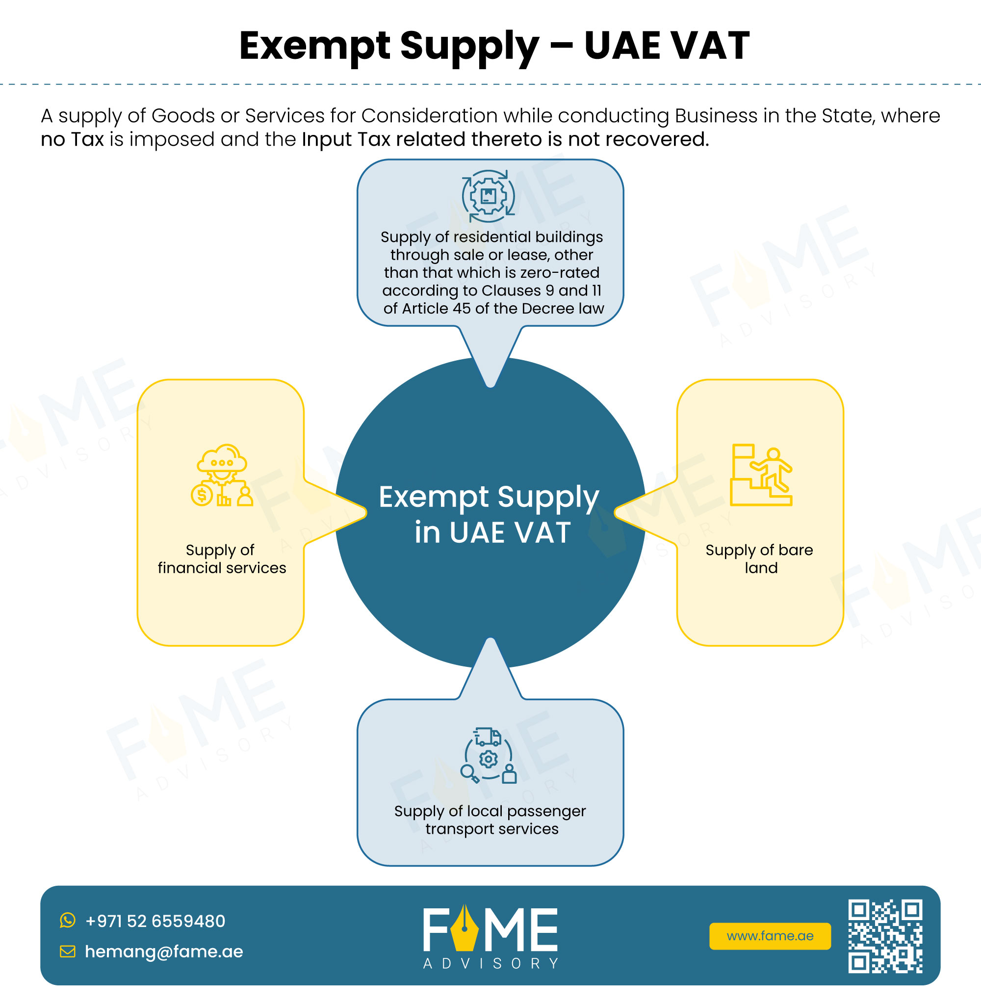 Exempt supply uae vat