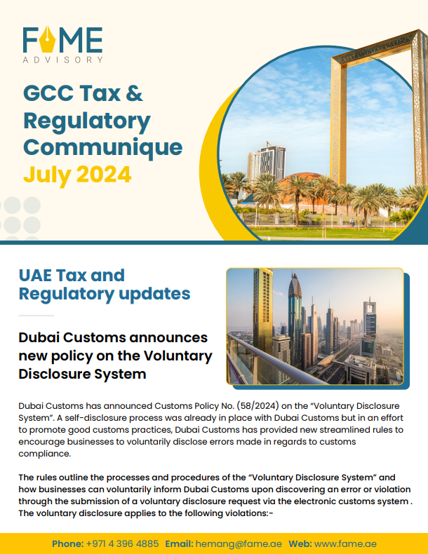 GCC Tax and Regulatory Communique July 2024